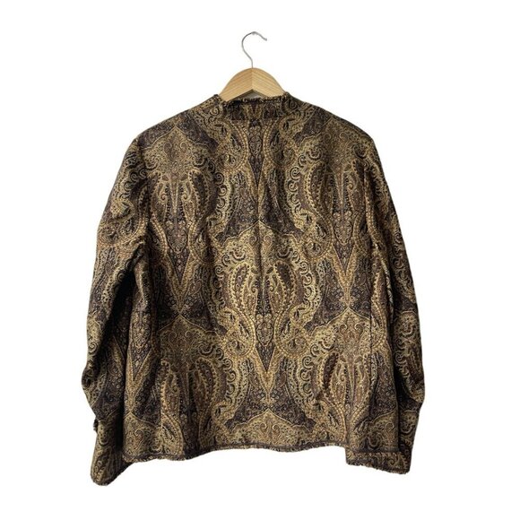 Jones New York Tapestry Jacket Womens 14W Vintage Paisley Baroque Dark Academia - Picture 4 of 8
